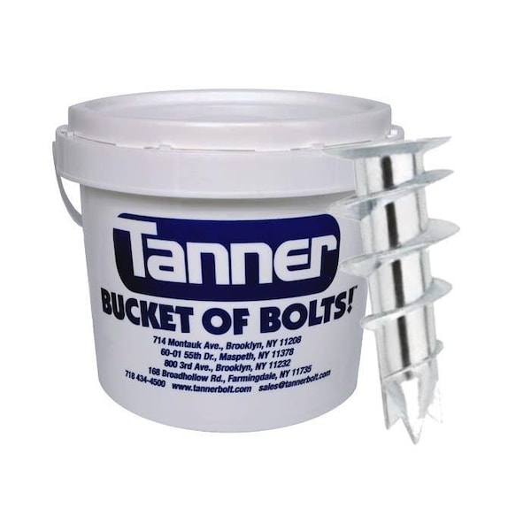 Tanner Zinc Zip-It One Piece Self Drilling Wallboard Anchors, 3/8in to 1in Wall, Zamac Alloy TB-491 - main